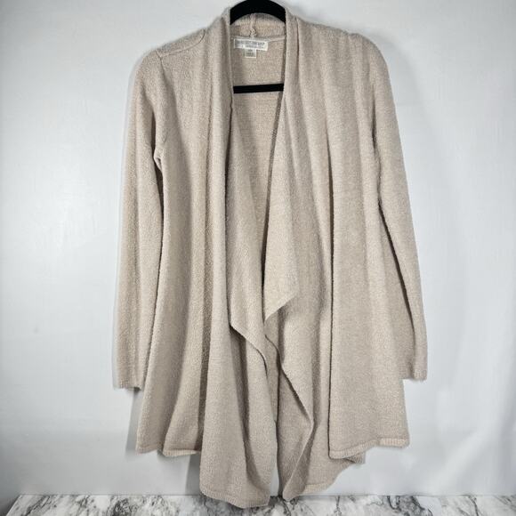 Barefoot Dreams Bamboo Chic Lite Cream Long Cardigan Sweater S/M Waterfall - Picture 1 of 7